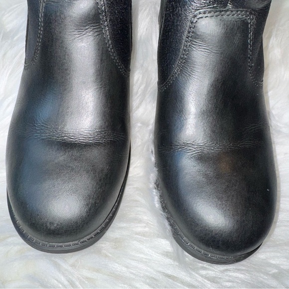 UGG Lavelle Black Leather Ankle Boots Booties Size 6 Streetwear Bikercore Harley - Picture 5 of 9